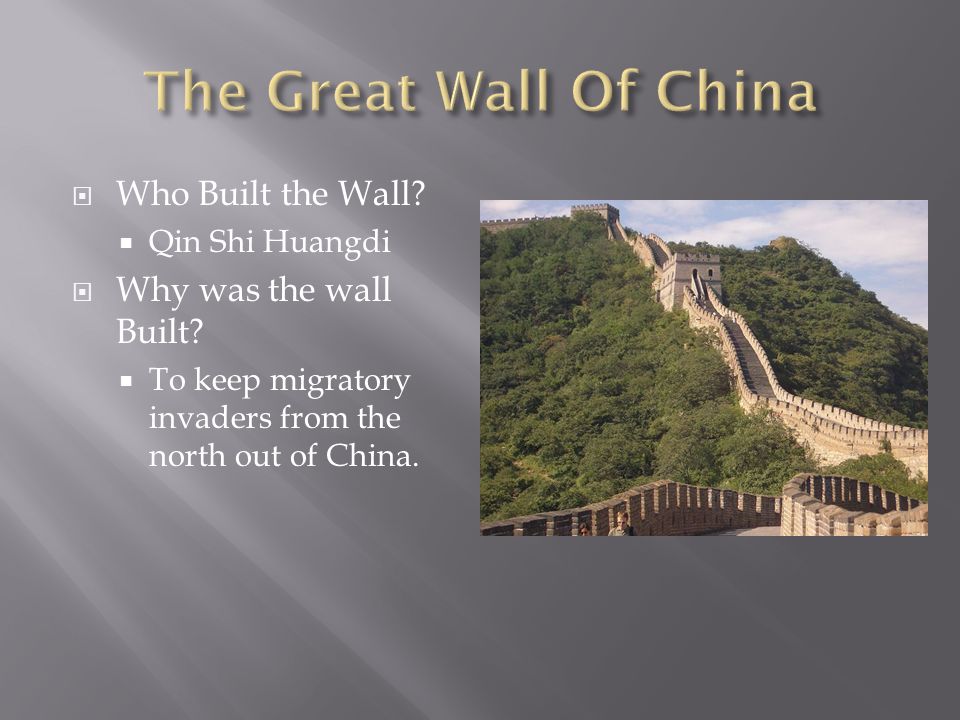 Thesis statement about the great wall of china